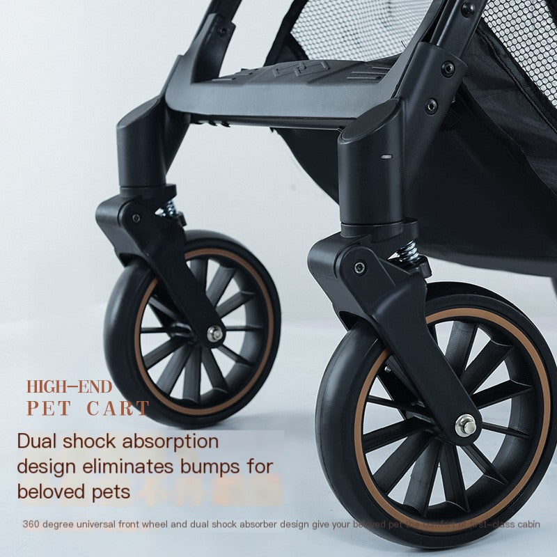 Cochecito plegable premium para mascotas.