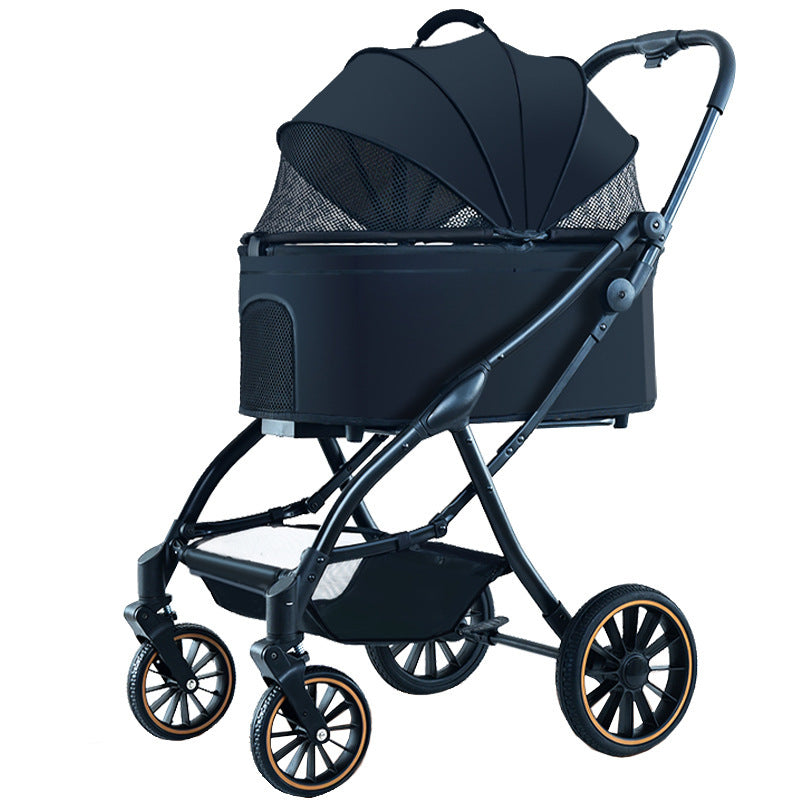 Cochecito plegable premium para mascotas.